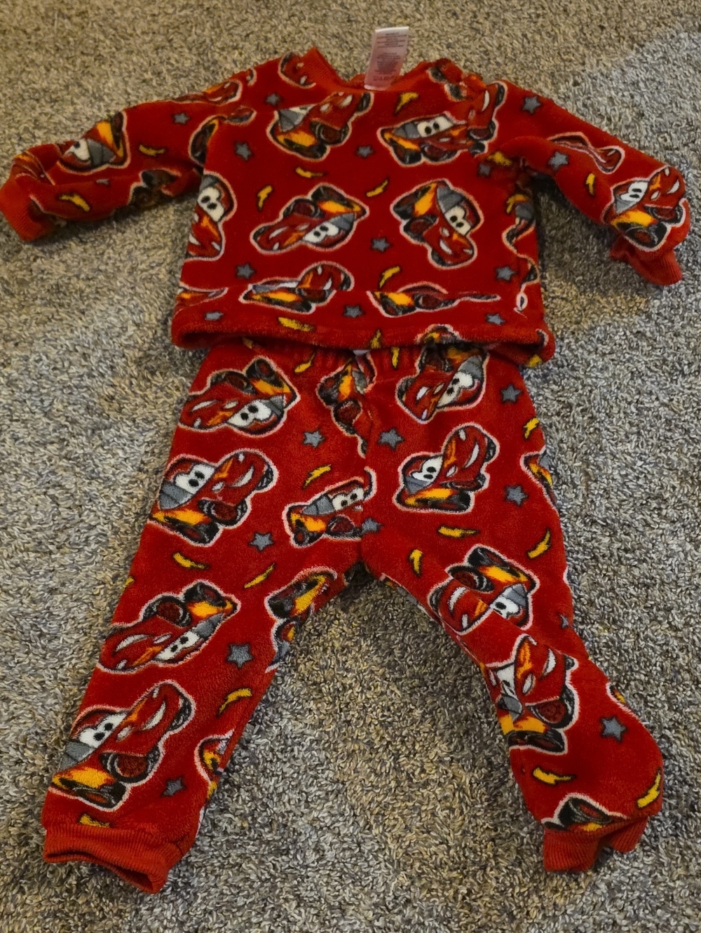 Red Cars Fleece Two-Piece Pajama Set - Kids